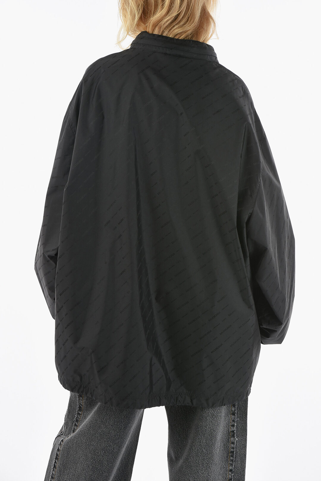 【関税&送料込】Balenciaga Black Cotton And Nylon Windbreake Balenciaga Activewear Windbreaker Jacket | Saks Fifth Avenue