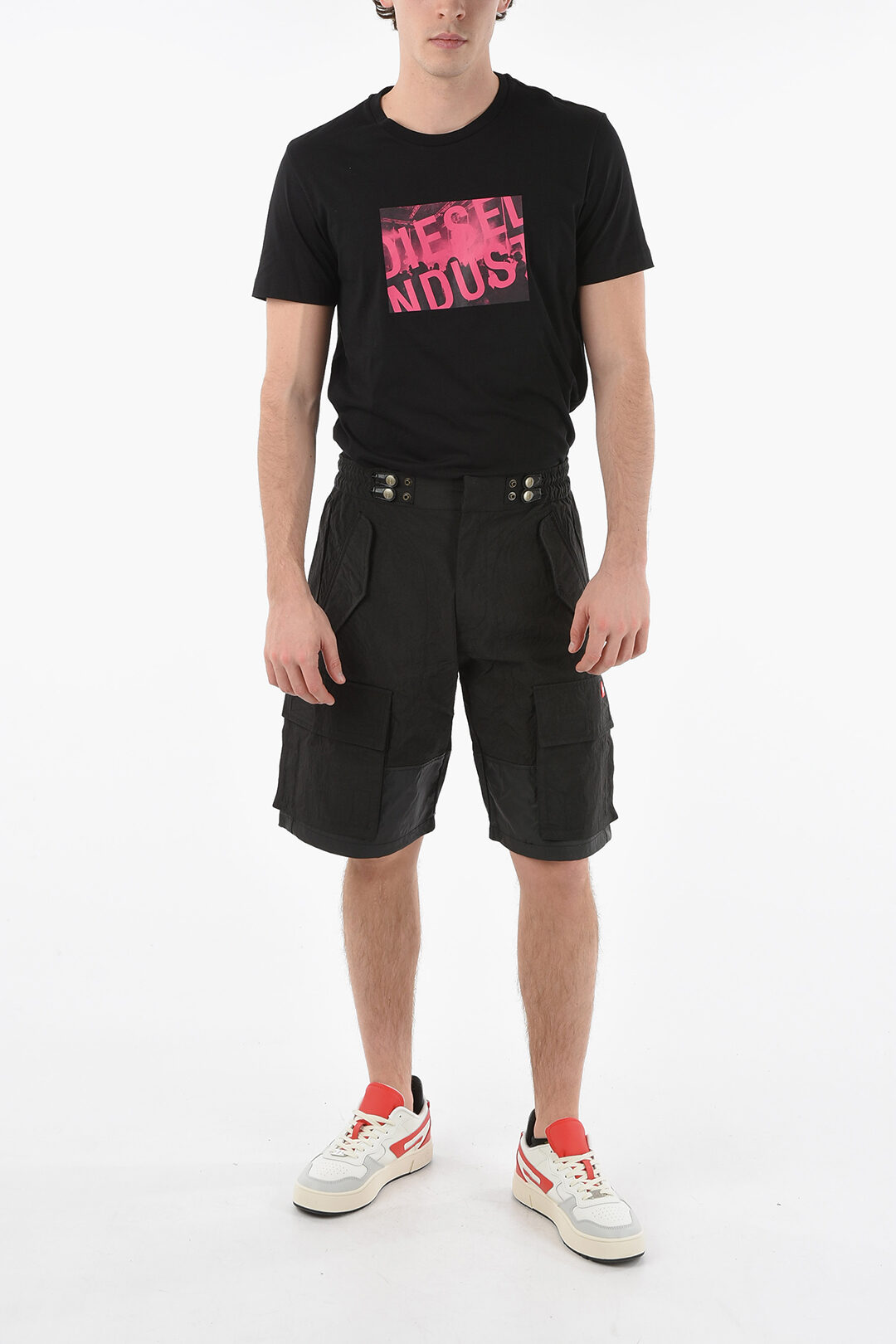 Diesel Nylon PGLARY Cargo Shorts with Adjustable Waist men Glamood