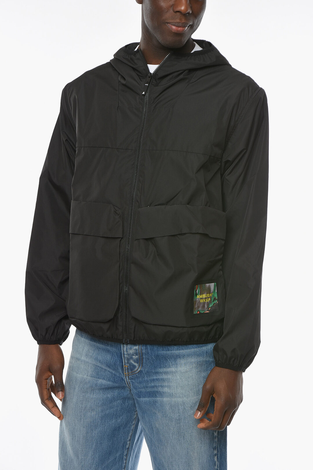 Ambush Nylon PACKABLE HOOD Windbreaker with Maxipockets men Glamood