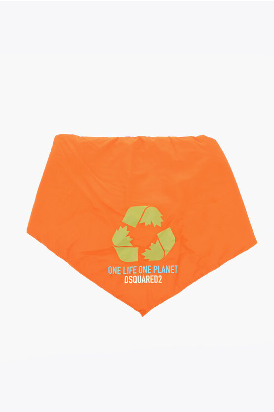 Dsquared2 Nylon Padded Scarf With Print Logo Grösse Unica