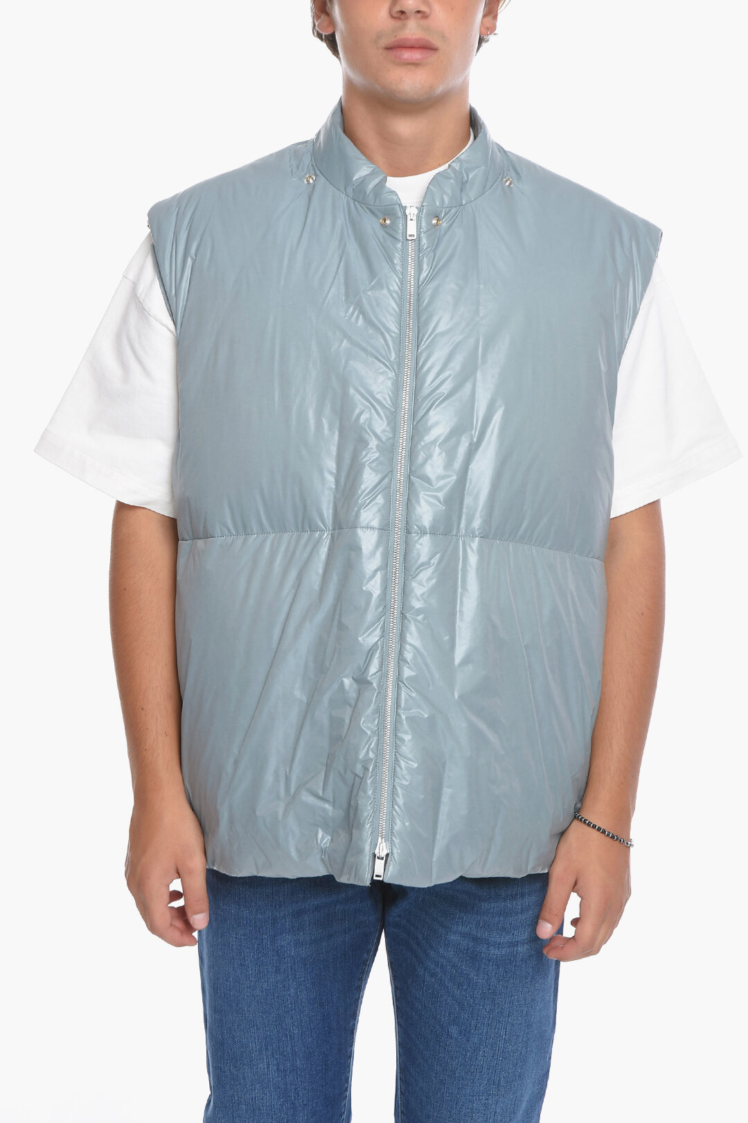 Nylon jacket with hood