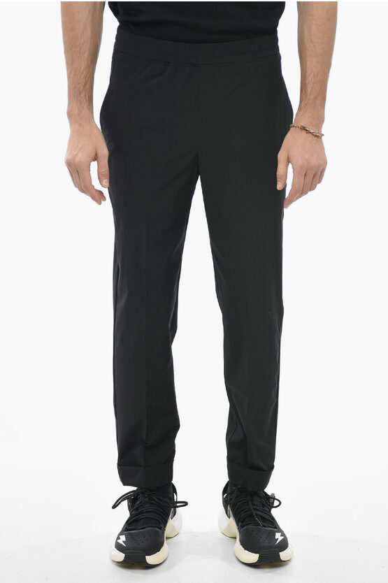 Neil Barrett Nylon Rem Trousers With Elastic Waistband In Black