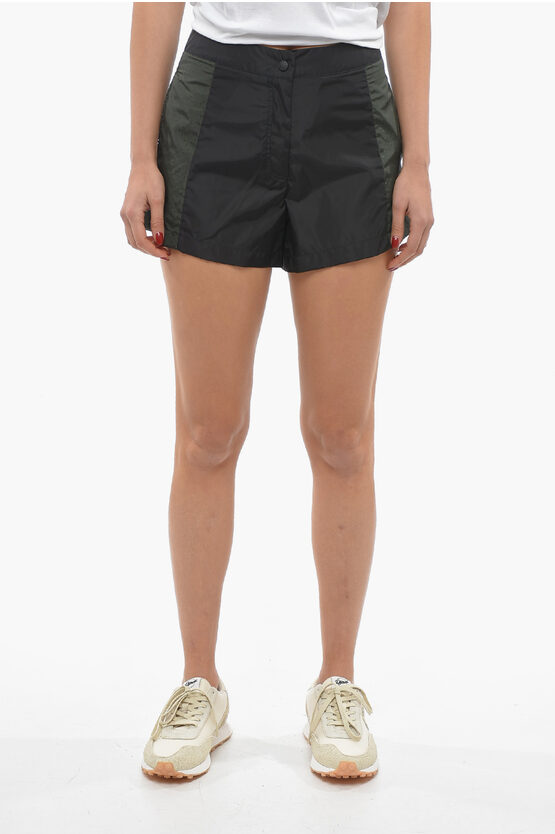 Moncler Nylon Shorts With Back Pocket In Black