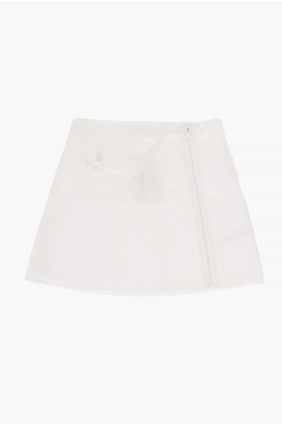 Dior Nylon Skirt With Patch Pocket In White