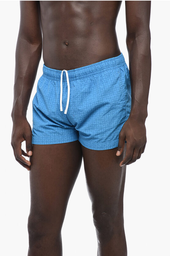 Shop Givenchy Nylon Swim Shorts With All-over Monogram