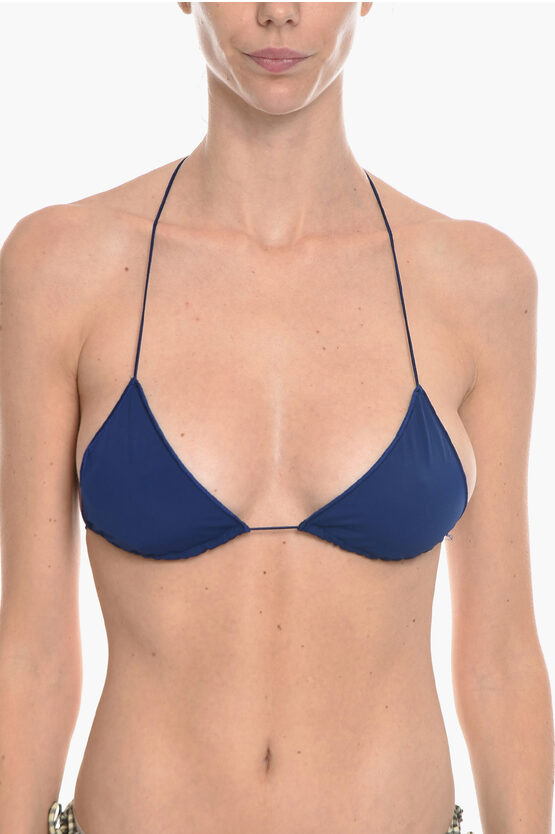 Oseree Nylon Triangle Top Bikini In Blue