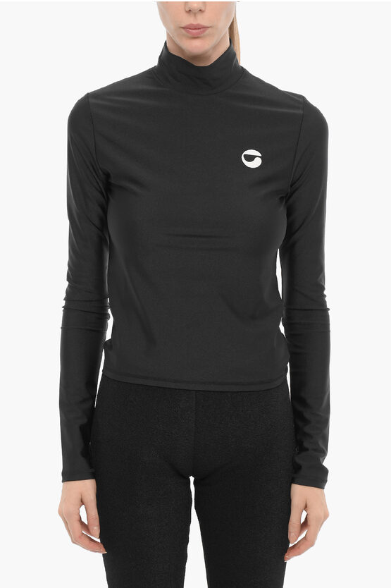 Shop Coperni Nylon Turtleneck T-shirt With Long Sleeve