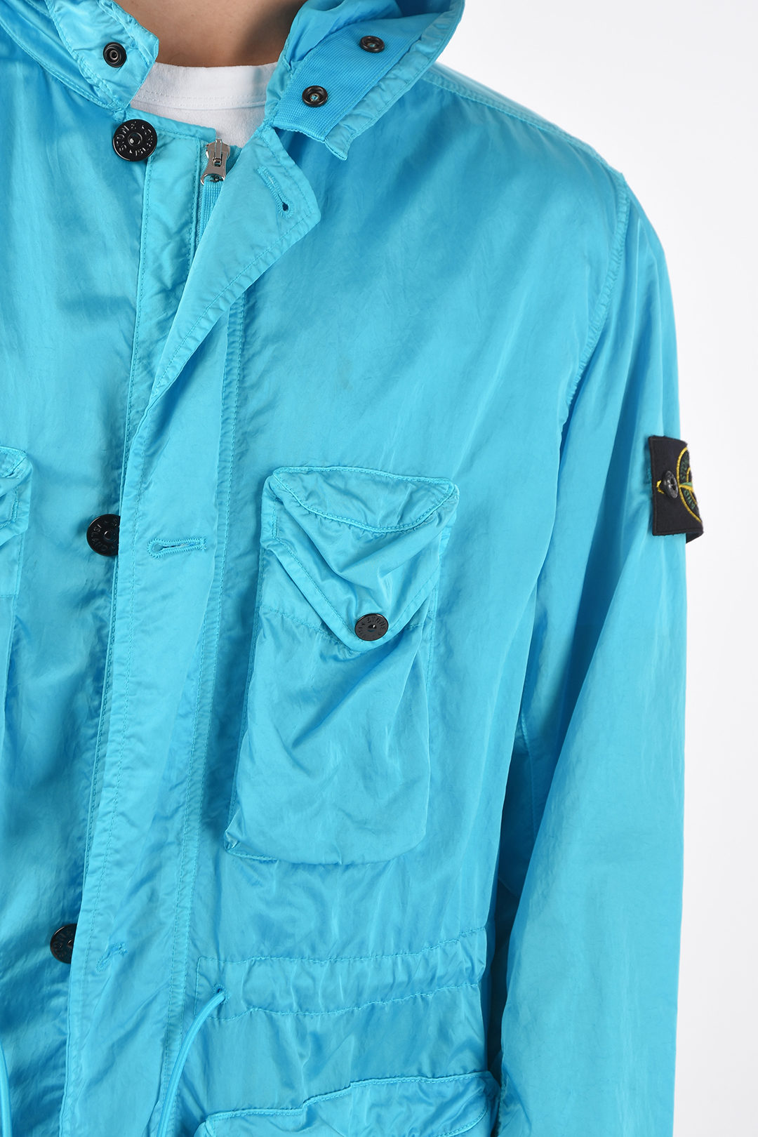 Stone Island nylon utility fatigue jacket with hood herren Glamood Outlet