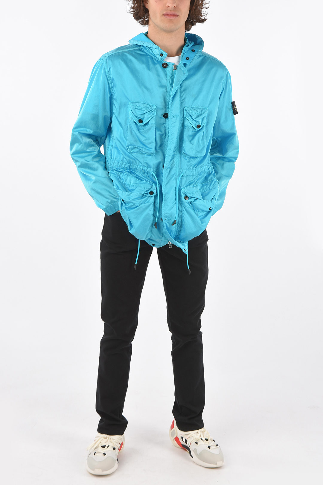 Stone Island nylon utility fatigue jacket with hood men Glamood Outlet