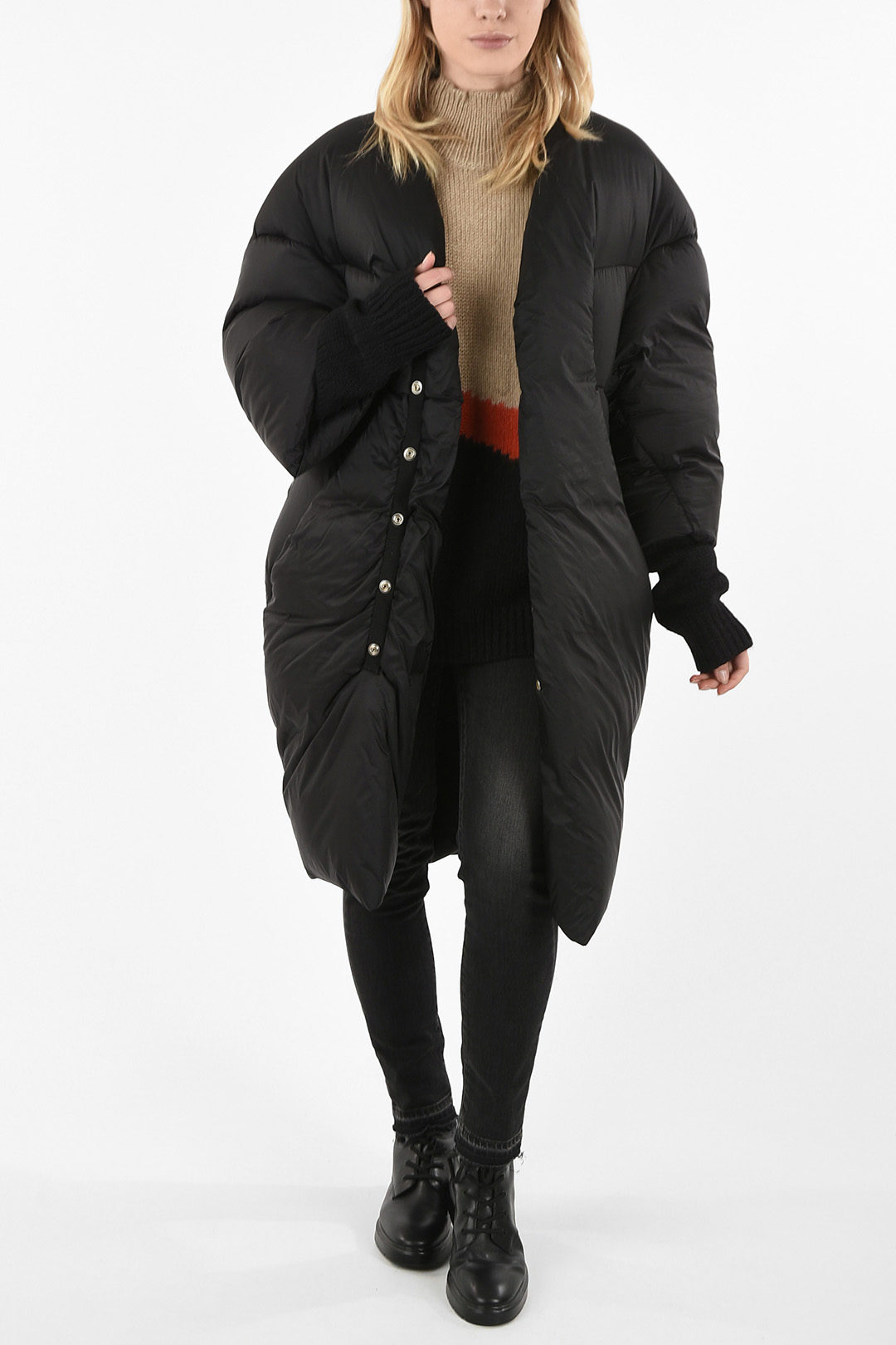 Rick Owens Nylon ¾ Sleeve CJ COAT Down Jacket women - Glamood Outlet