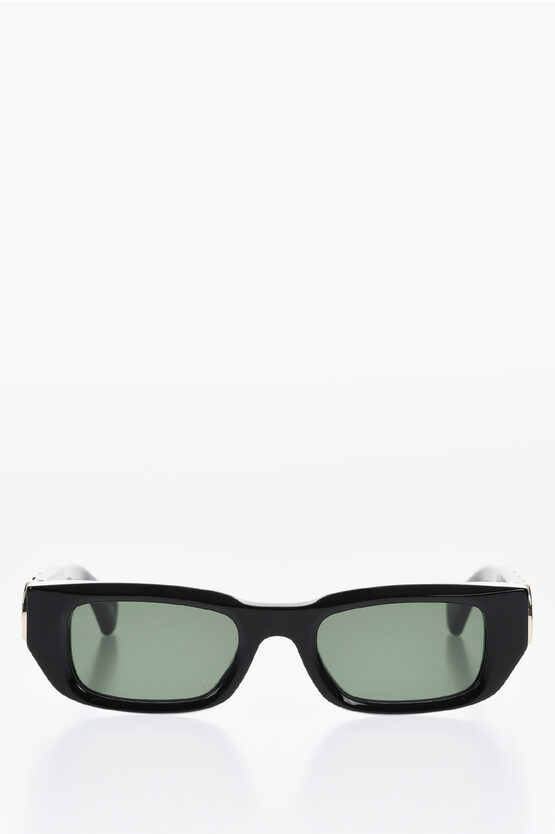 Off-white Occhiali Da Sole Rectangular Fillmore Con Aste Logate In Black