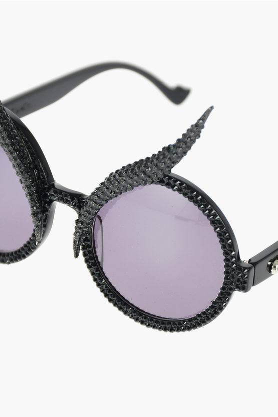 A-Morir occhiali da sole tondi con montatura in strass donna - Glamood  Outlet
