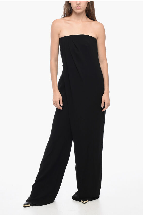 Shop Max Mara Off-shoulder Bella Jumpsuit With Satin Side Bands