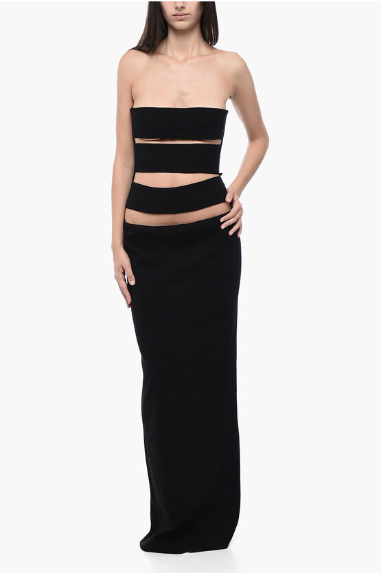 Monot Horizontal Cutout Bandage Maxi Dress