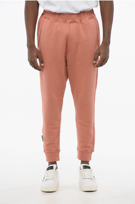 Dsquared2 Olop Brushed Cotton Sweatpants With Cuffs