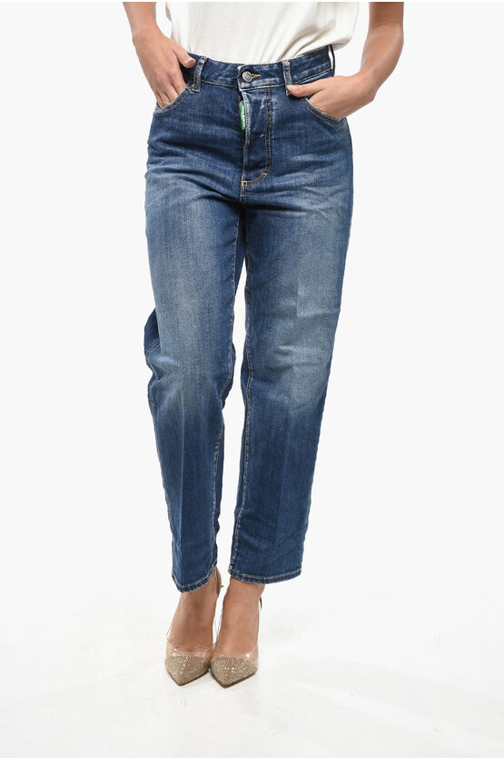 Dsquared2 Olop Delavè Boston Fit Denims 19cm In Multi