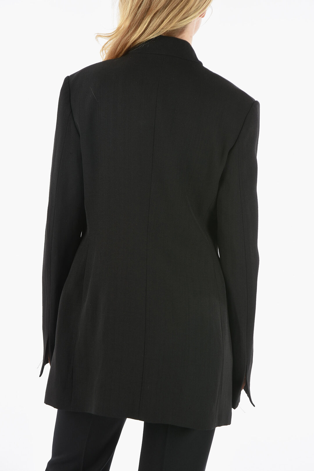 Jil Sander One Button Shaped Collarless Blazer women