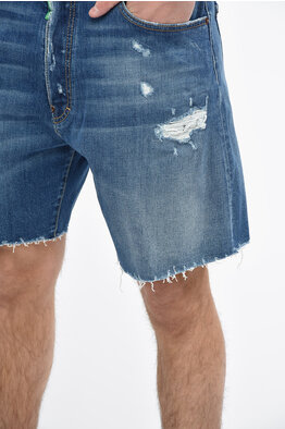 Dsquared2 Distressed Denim COMMANDO Shorts with Light Wash men - Glamood  Outlet