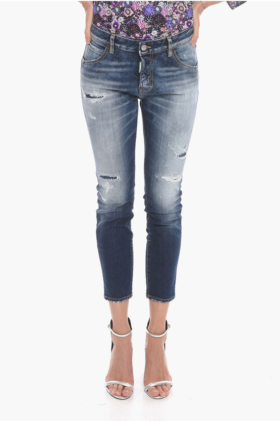 Dsquared2 One Life One Planet Dèlavè Cool Girl Fit Denims 15cm In Blue