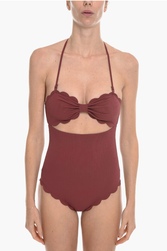 Shop Marysia One Piece Antibes Swimsuit With Bow Front And Cut-out Detail