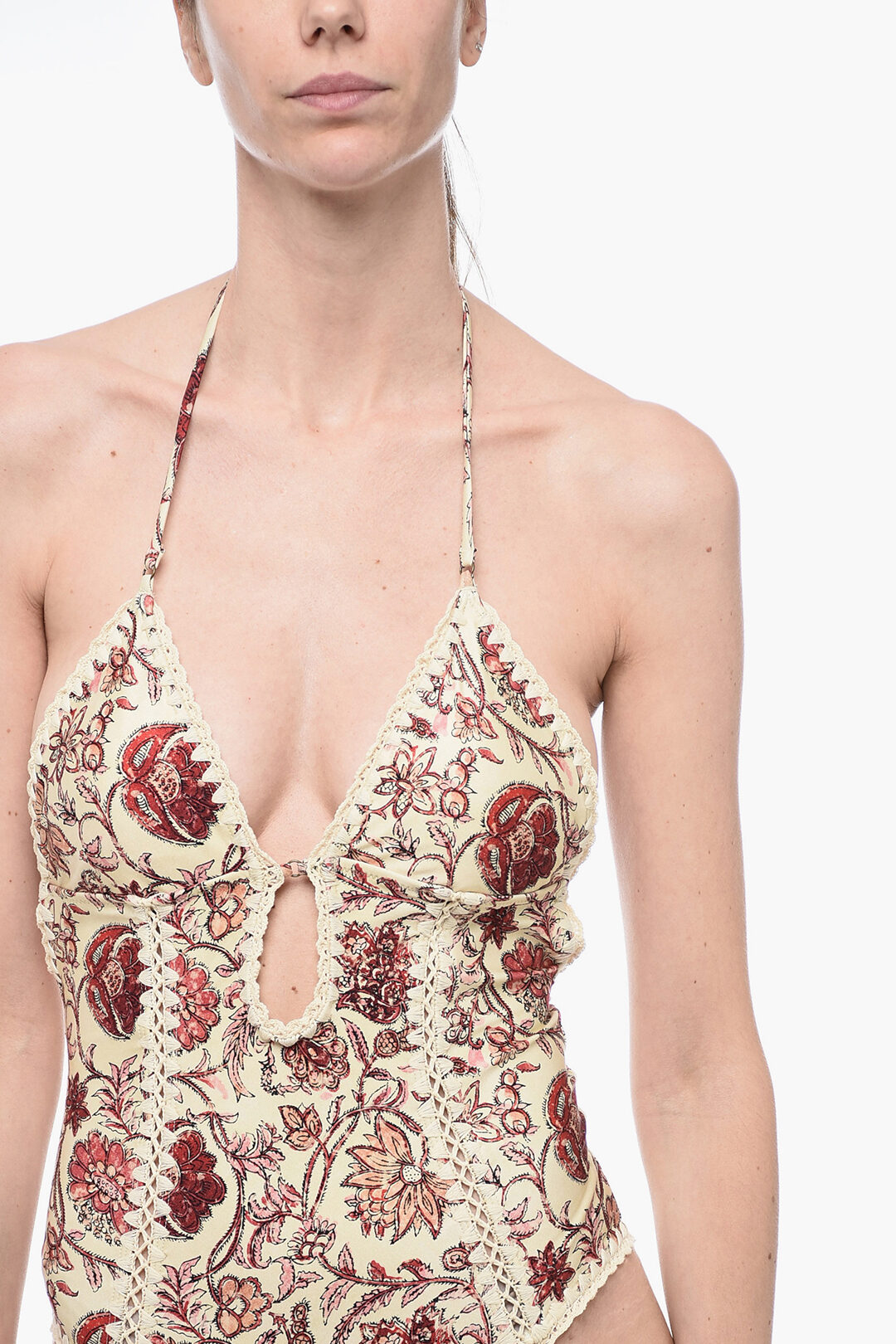 Zimmermann One Piece Swimsuit with Crochet Details women Glamood Outlet
