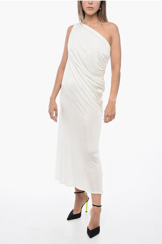 Shop Andreädamo One-shoulder Draped Dress