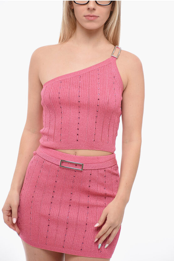 One-Shoulder Lurex … - image