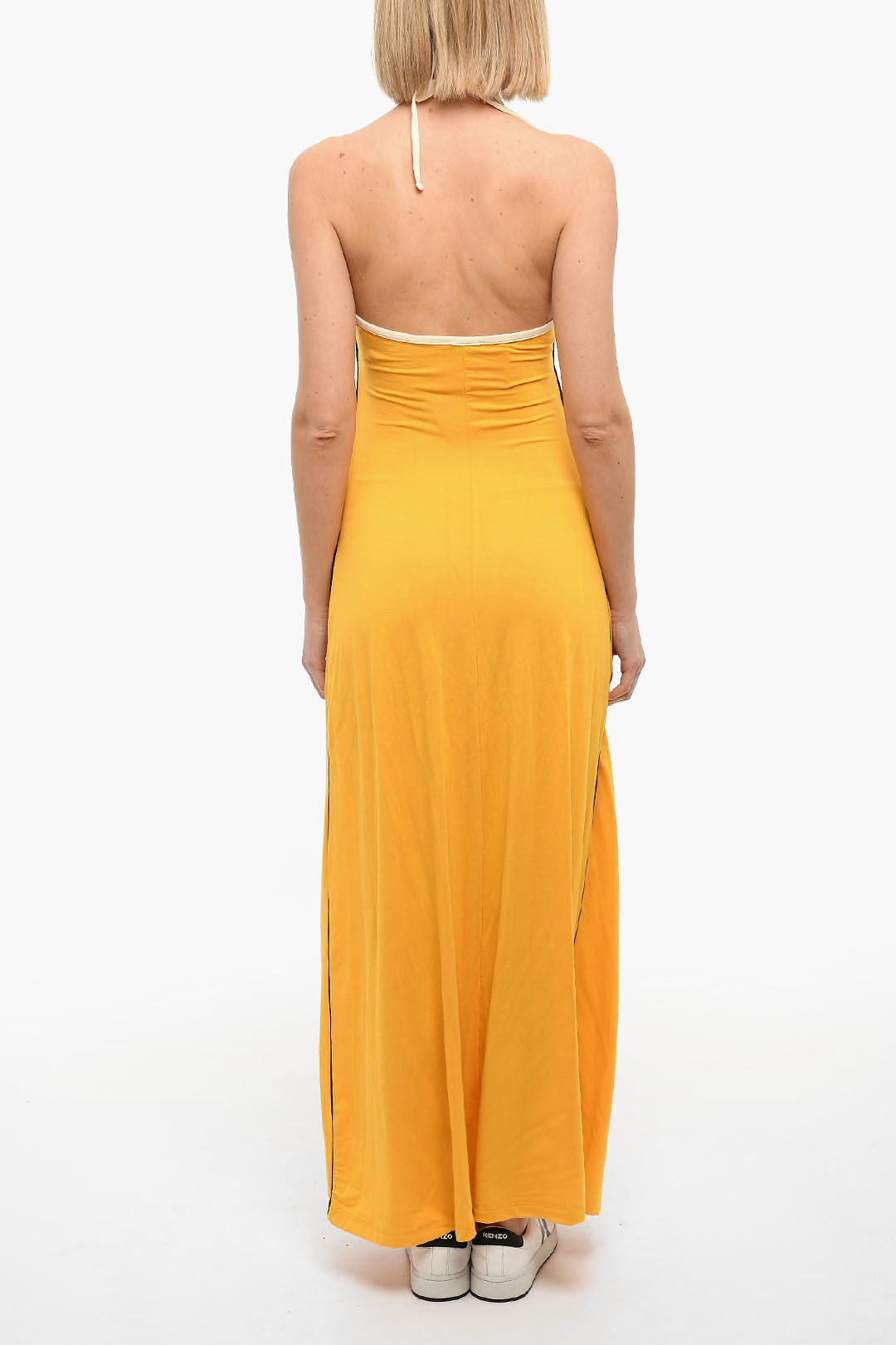 【DIESEL】D Rollas Dress - Yellow Women's Long printed dress with clear crystals | Multicolor