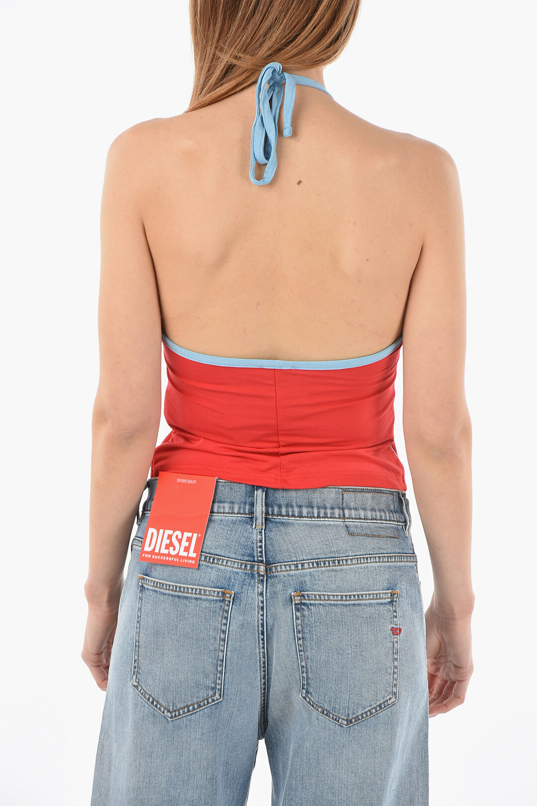 Diesel Open Bck Slim Fit T-MAXI Halter Neck Top women