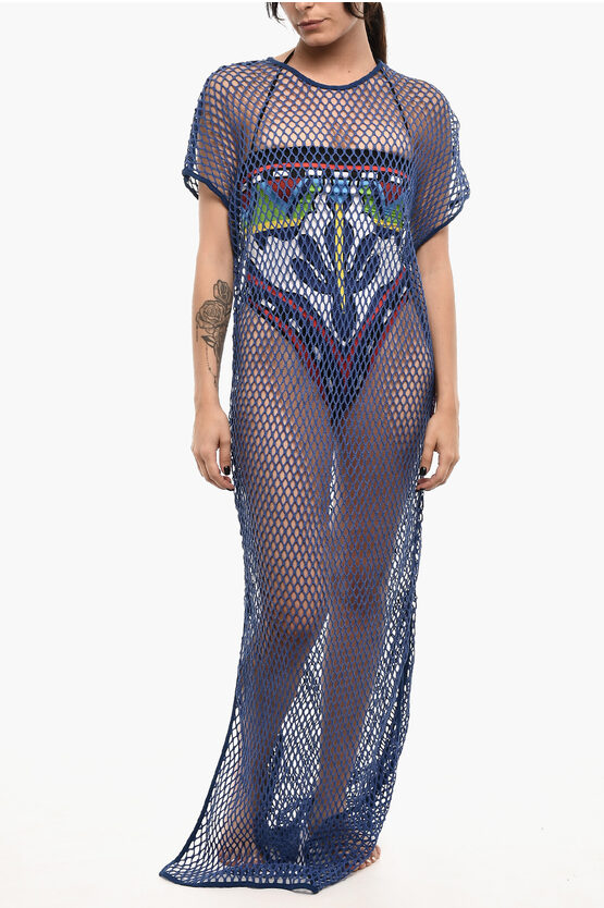Dsquared2 Openwork Maxi Beach Cover-up Dress