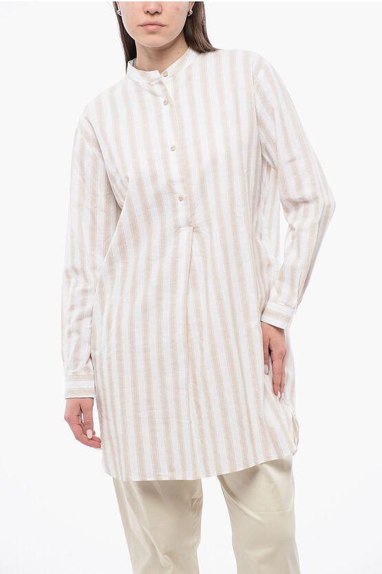 Woolrich Striped Flax Shirt Dress