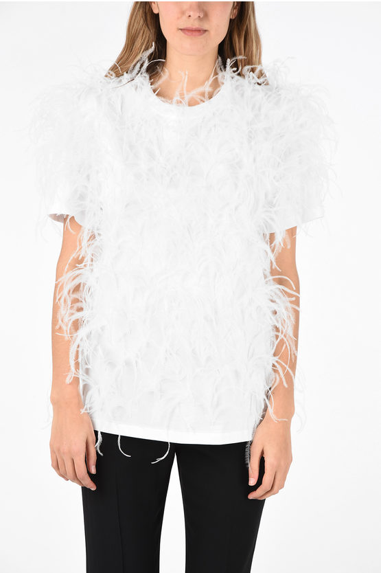 valentino feather shirt