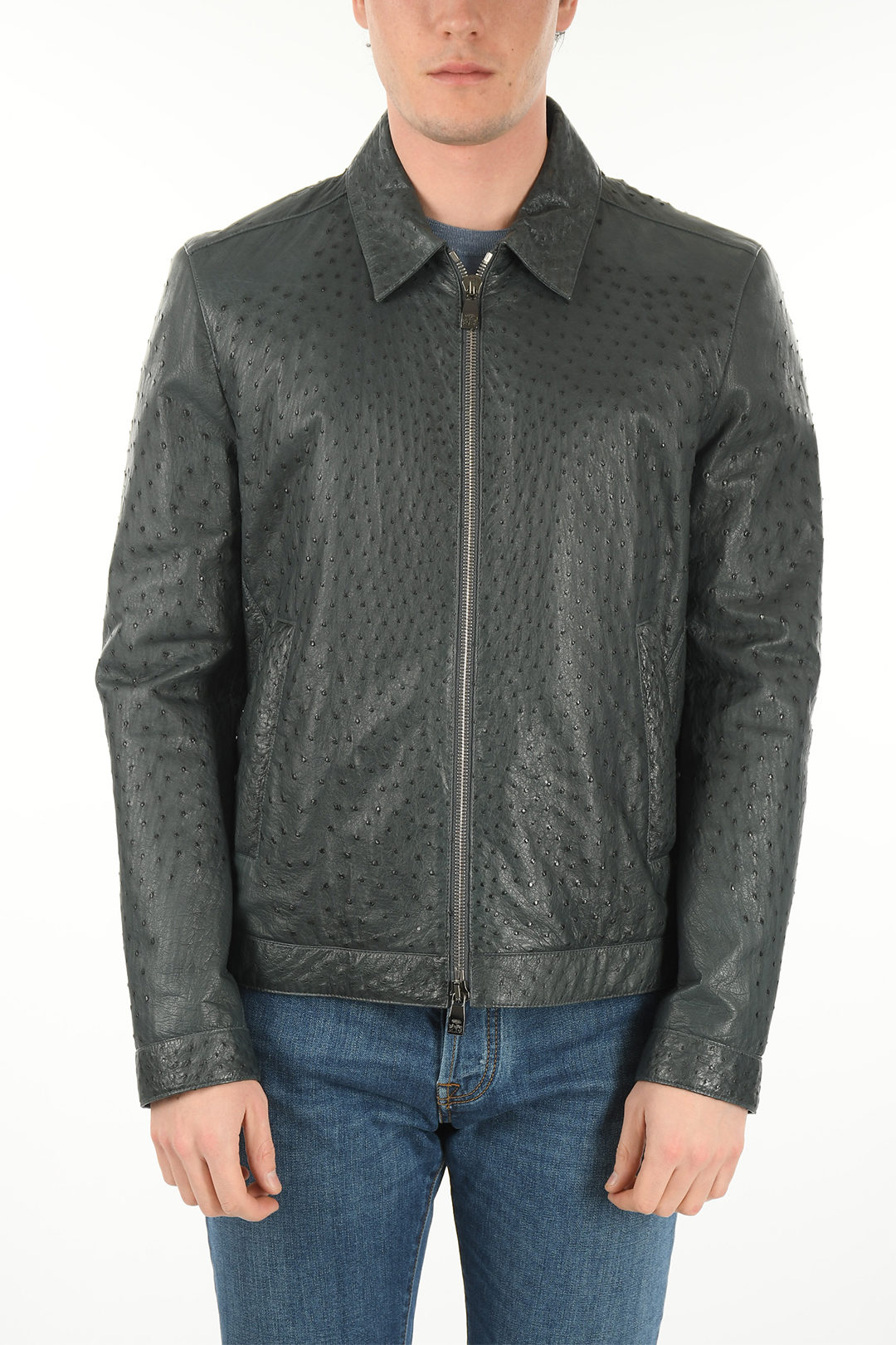 Corneliani Ostrich Leather Jacket men - Glamood Outlet