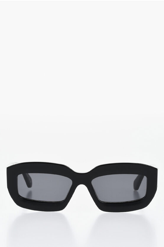 Off-white Oval Charlotte Sunglasses With Logoed Frame In Black
