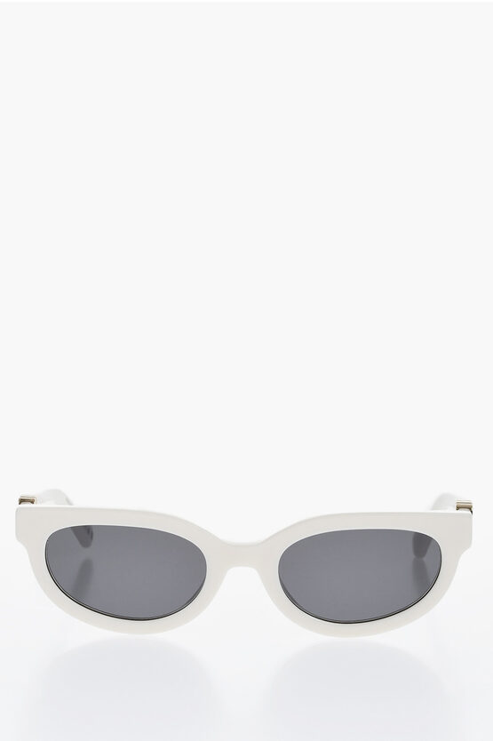 Off-white Oval Sparks Sunglasses With Golden-effect Monogram