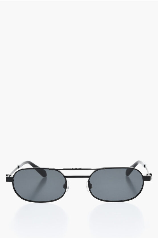 Off-white Oval Vaiden Sunglasses With Metal Frame