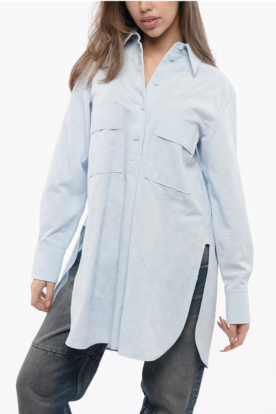 Chloé Over Embroidered Shirt With Button-down Collar