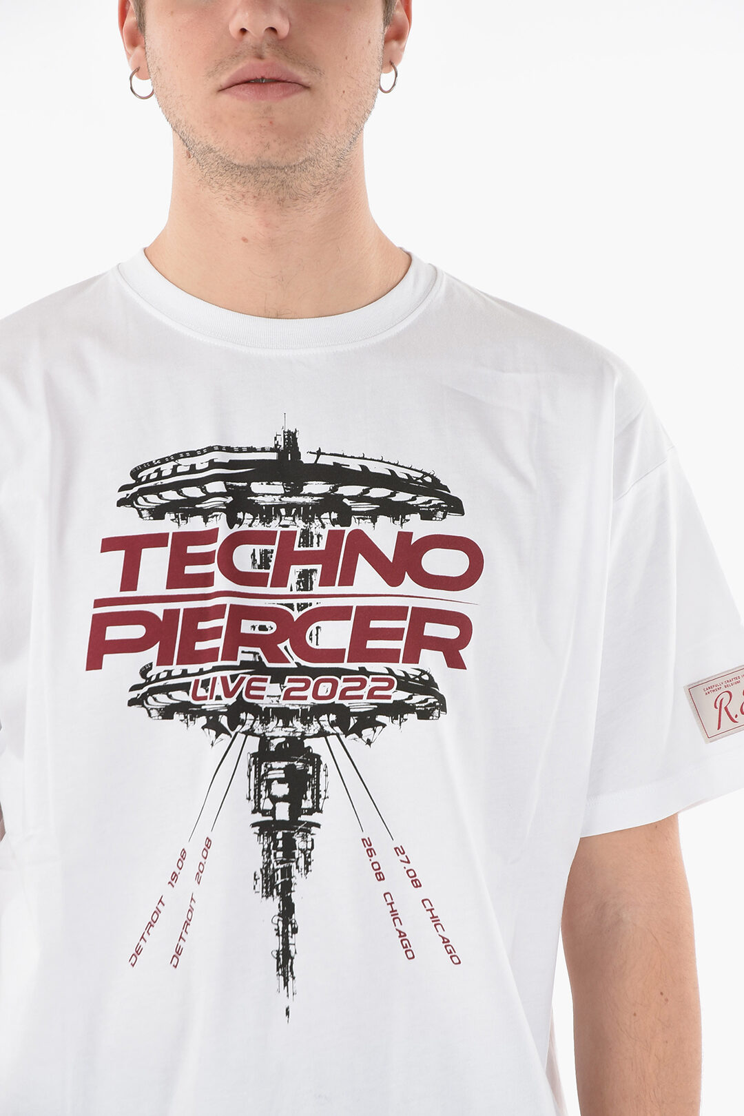 Over-sized TECHNO PIERCER T-shirt with Lettering
