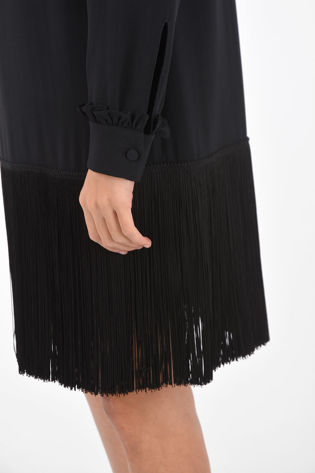 Prada Over the Knee Dress with Fringed Bottom women - Glamood Outlet