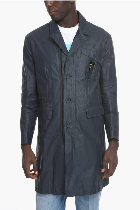 Dior Homme Man Overcoat Steel Grey Size 40 Cotton