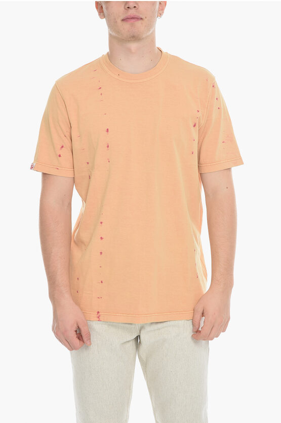 Diesel Overdyed Effect T-just-e25 Crew-neck T-shirt In Neutral
