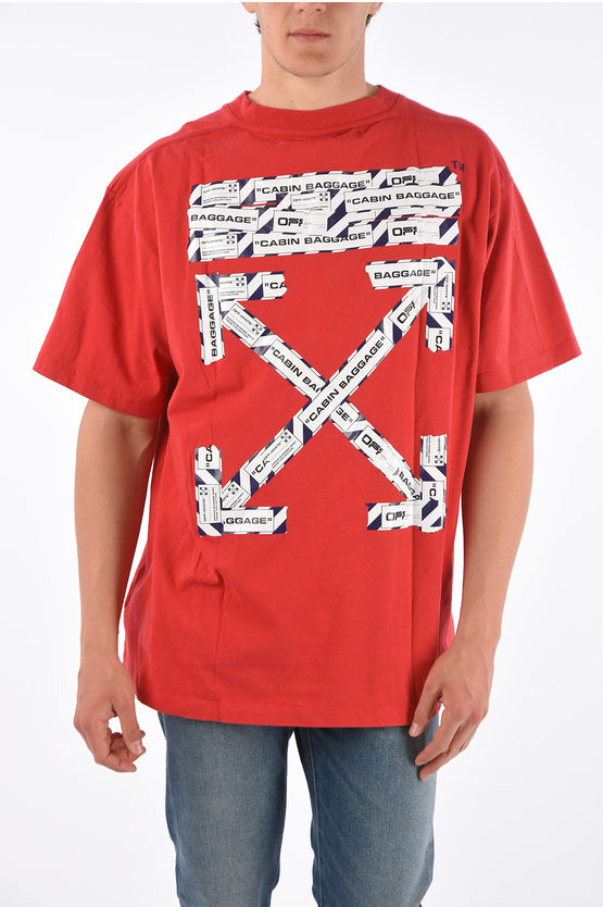 Off-White Oversize AIRPORT TAPE T-shirt men - Glamood Outlet