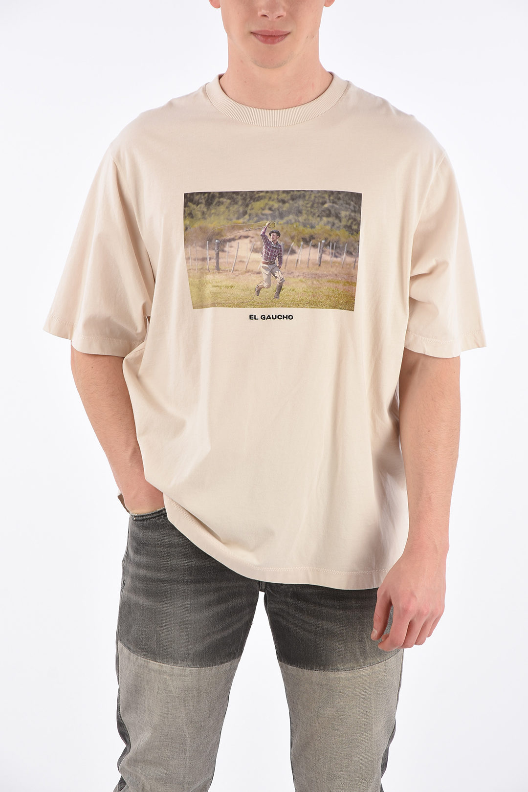 Marcelo Burlon Oversize Fit LAZO T-Shirt men Glamood Outlet