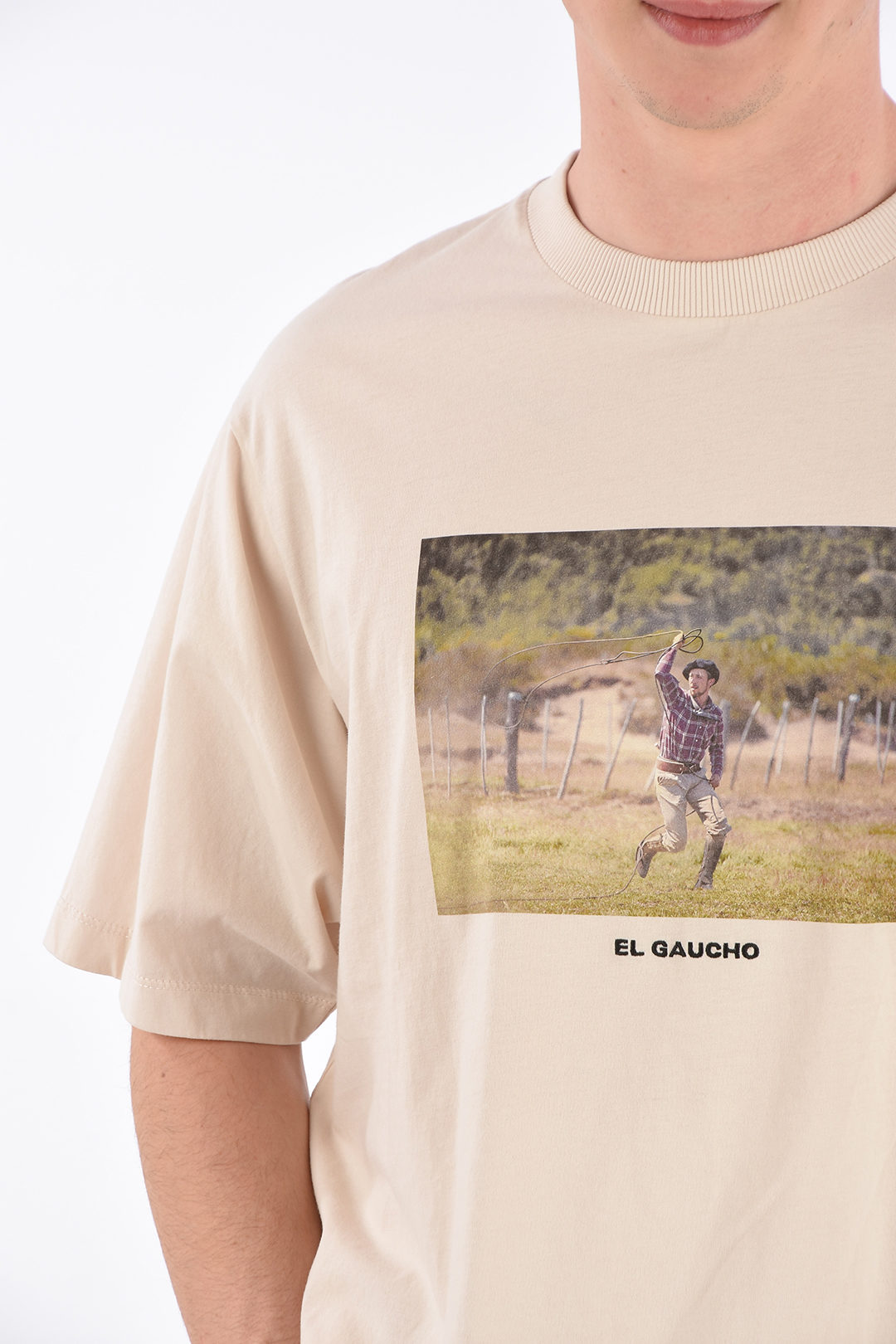 Marcelo Burlon Oversize Fit LAZO T-Shirt men Glamood Outlet