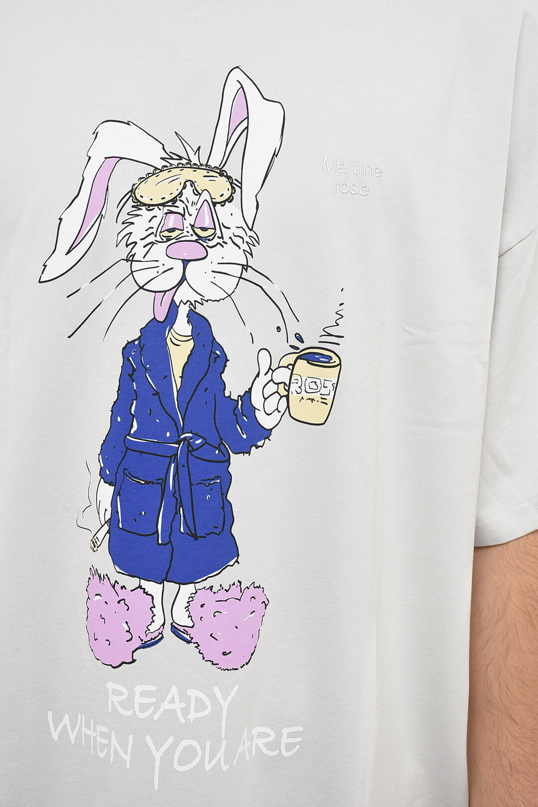 Martine Rose Oversized BUNNY T-shirt with Graphic Print men