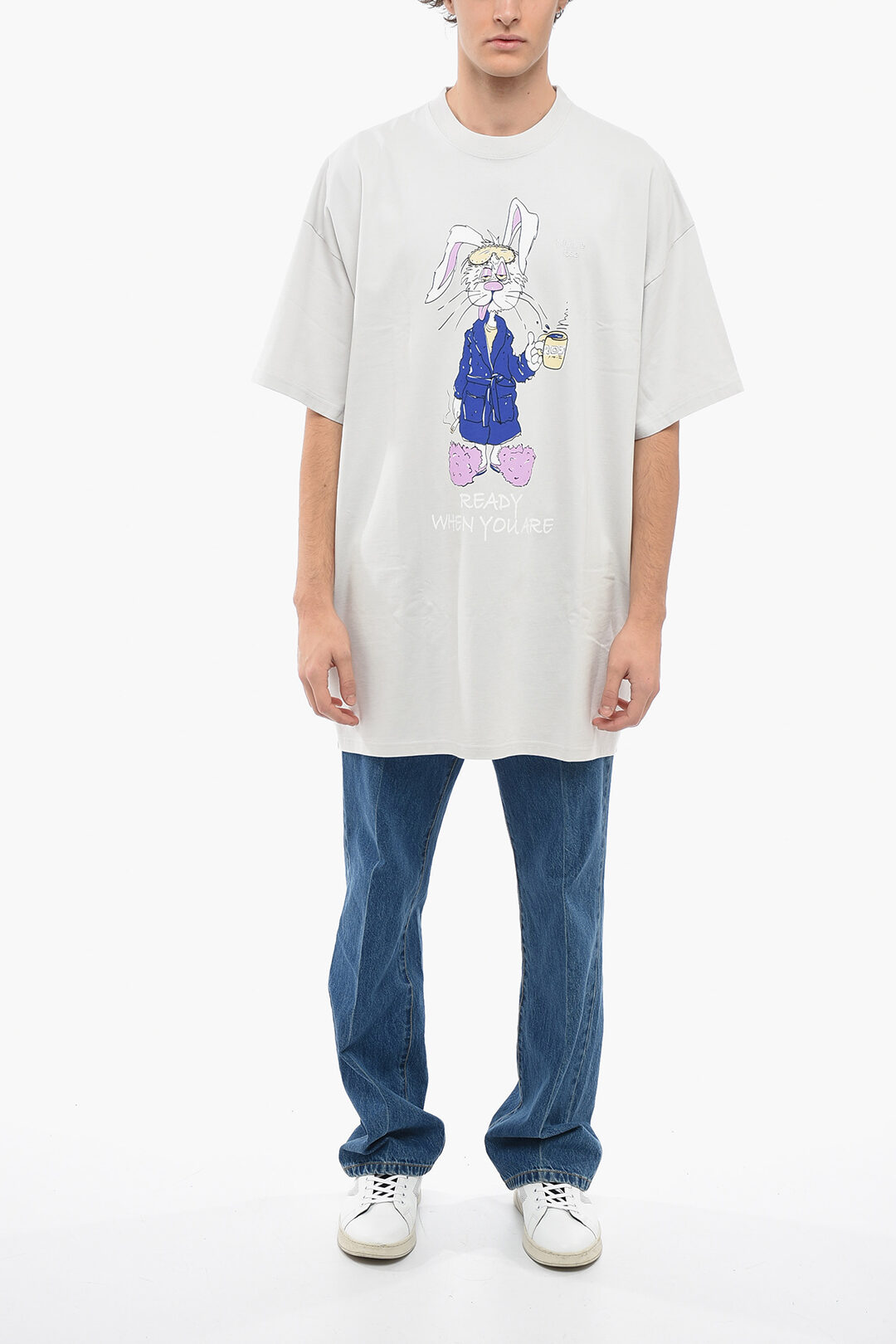 トップス MARTINE ROSE bunny-print cotton T-shirt Martine Rose - Oversized Short Sleeve T-shirt | HBX