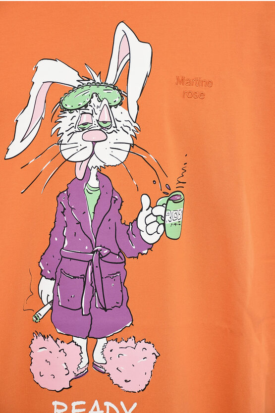 Martine Rose Oversized BUNNY T-shirt with Graphic Print men