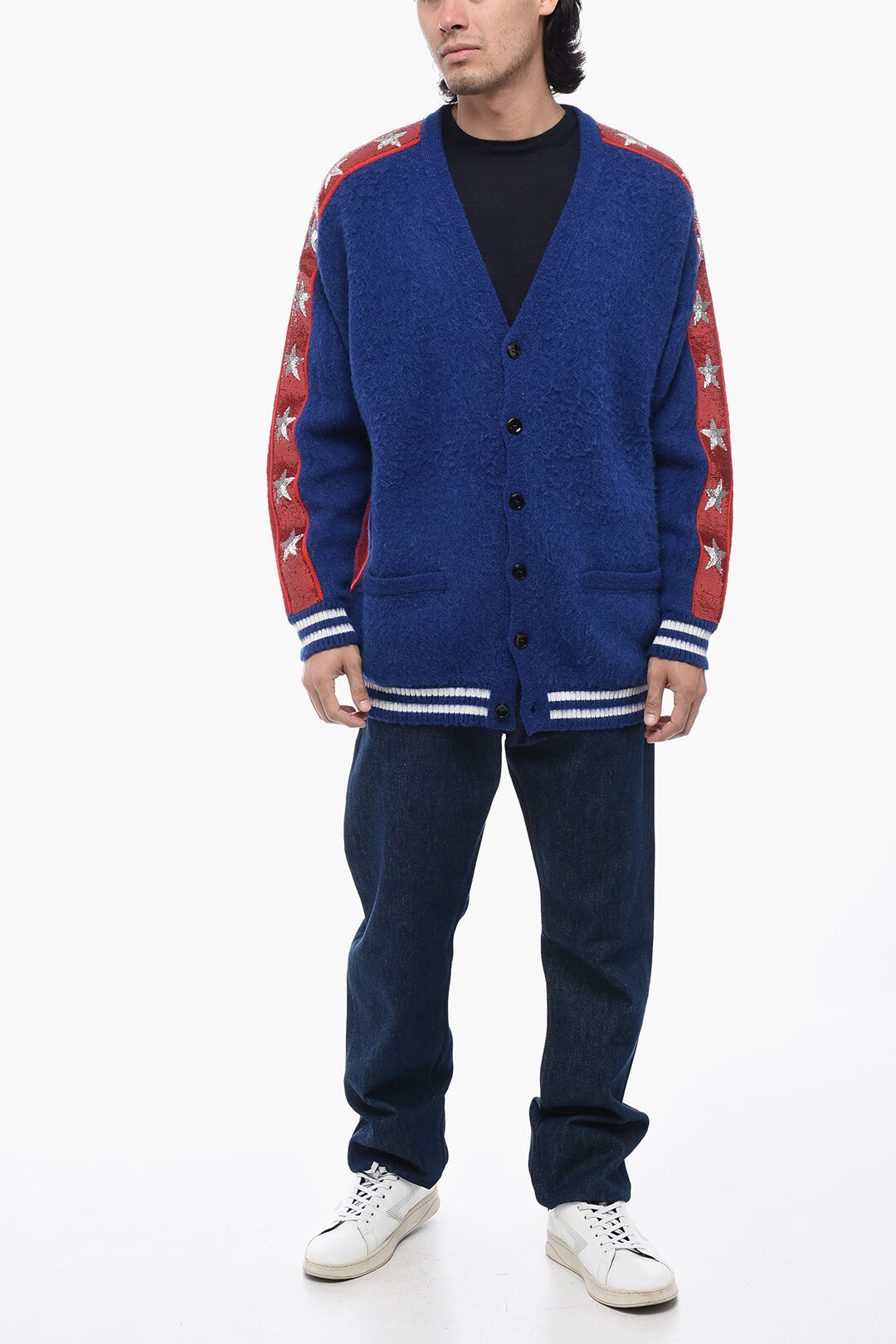 Celine Oversized Cardigan with Sequined Embroidered Band men - Glamood ...