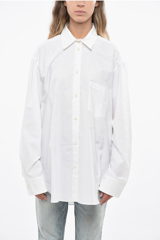 The Andamane Oversized Cotton Poplin Georgiana Shirt In White