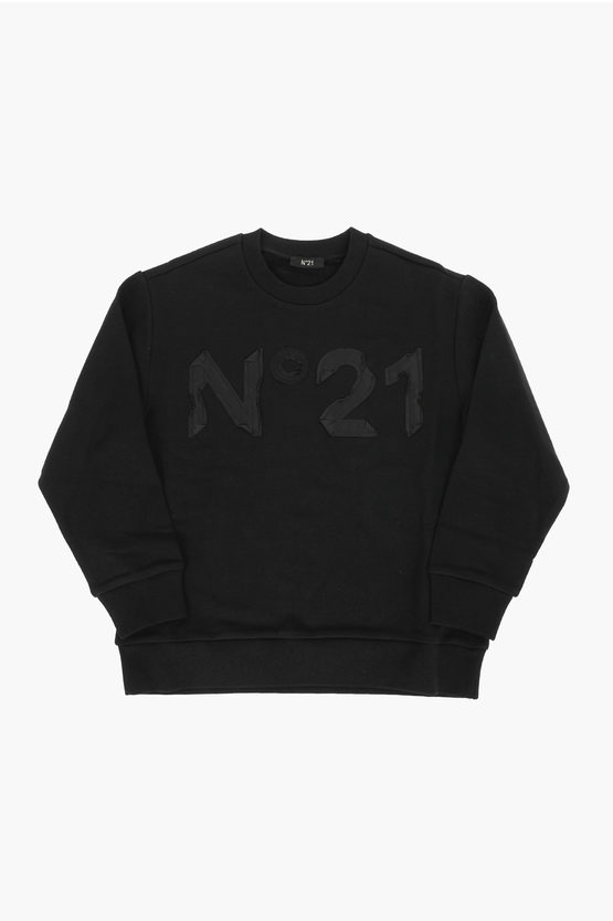 N.21 Kids Oversized CrewNeck Sweatshirt with LogoEmbroidery unisex